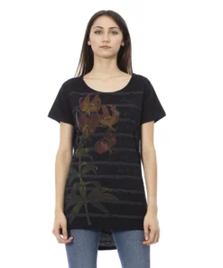 Trussardi Exclusive Floral Print T-Shirt 2BT04A_19Black_140727