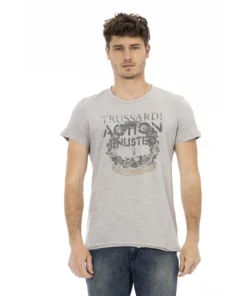 Exclusive Trussardi Action Grey Short Sleeve T-Shirt 2AT17_13Grey_136736