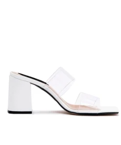 Exclusive Authentic Fashion White Square Toe Heels FAME23_SS3Y0612_551_WHITE-V_143212