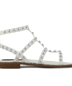 Exclusive Summer Fashion Sandals with Studs FAM_95_52_WHITE-V_143315