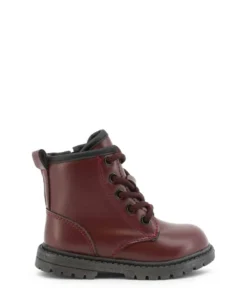 Authentic Shone Kids Burgundy Ankle Boots 6372-021_BURGUNDY_122796