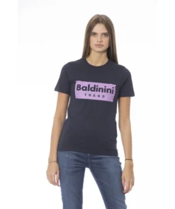 Exclusive Baldinini Trend T-Shirt - Blu Navy TSD02_MANTOVA_BluNavy_143030