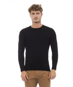 Exclusive Alpha Studio Black Sweater AU030C_9000NERO_138432