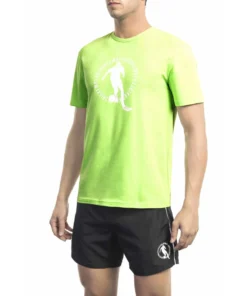 Exclusive Bikkembergs Green Beachwear T-Shirt BKK1MTS02_GREEN(FLUO)_132708