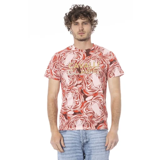 Exclusive Cavalli Class T-Shirt with Visible Logo CLL2MTS05SXH01D_02000Red_150553