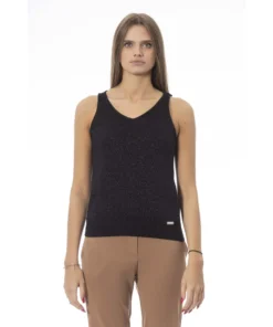 Exclusive Baldinini V-Neck Tank Top in Black NW1232LX_VOLTERRA_NeroBlack_143015