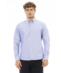 Exclusive Baldinini Oxford Shirt - Blue OXFORDANCONA_MEDIUMBD_360Blu_147307