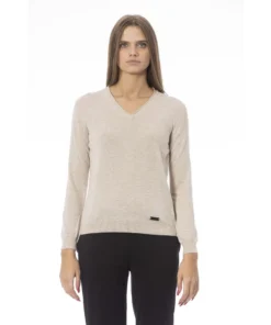 Exclusive Baldinini V-Neck Sweater Beige DV8018_GENOVA_Beige_147285