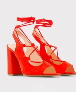 Authentic LINDA_CORALLO Coral High-Heel Sandals LINDA_CORALLO_72235