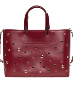 Exclusive Lamarthe Studded Handbag - Red X073_PH104-_U410_141027