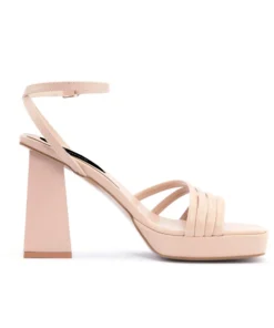 Exclusive Beige Block Heel Sandals FAME23_SS3Y0589_451_BEIGE-V_143232