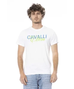 Exclusive Cavalli Class White & Green T-shirt CLL2MTS03SXH01C_D0519WHITE&GREEN_150560