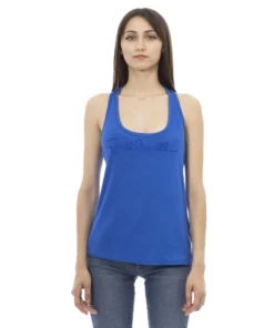 Exclusive Just Cavalli Blue Tank Top D40151GRBC_PRUSSIA_143145