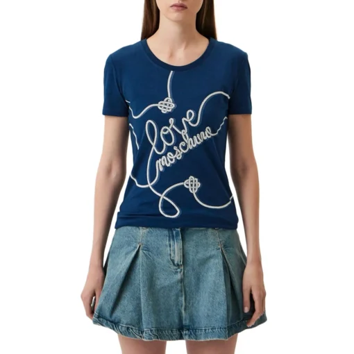 Authentic Moschino Love Cotton T-Shirt X073_W4H1939-E1951_Y70_150253