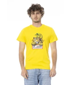 Exclusive Cavalli Class Yellow T-Shirt CLL2MTS04SXH01B_01000YELLOW_150559